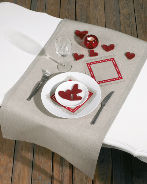 Broderikit Mellemlægsserviet 2 pak 18 x 18 cm