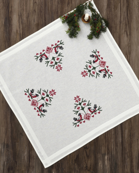 Broderikit Fugle med hjerter XXX 80 x 80 cm