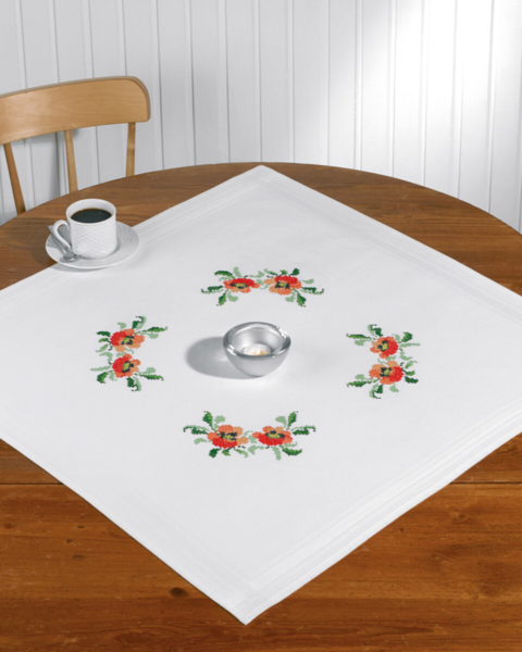 Broderikit Valmuer XXX 80 x 80 cm