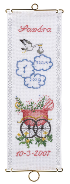 Broderikit Dåb Sandra 12 x 35 cm m/5188/12