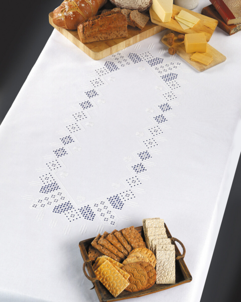 Broderikit Hvidt på hvidt 140 x 215 cm