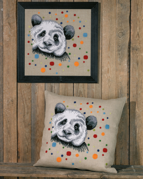 Broderikit Pandaen 60 x 60 cm