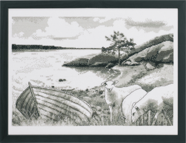 Broderikit Ved havet 40 x 30 cm