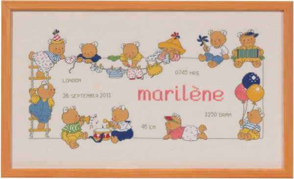 Broderikit Bobbi/ Dåb 40 x 23 cm