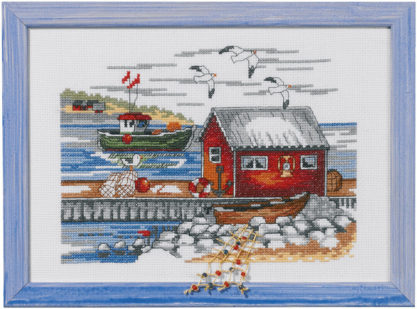 Broderikit Svensk skærgård 20 x 28 cm