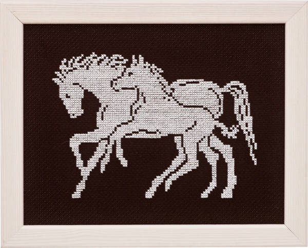 Broderikit Hest m/føl 5381 17 x 22 cm