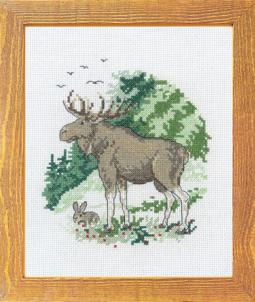 Broderikit Elg 15 x 20 cm