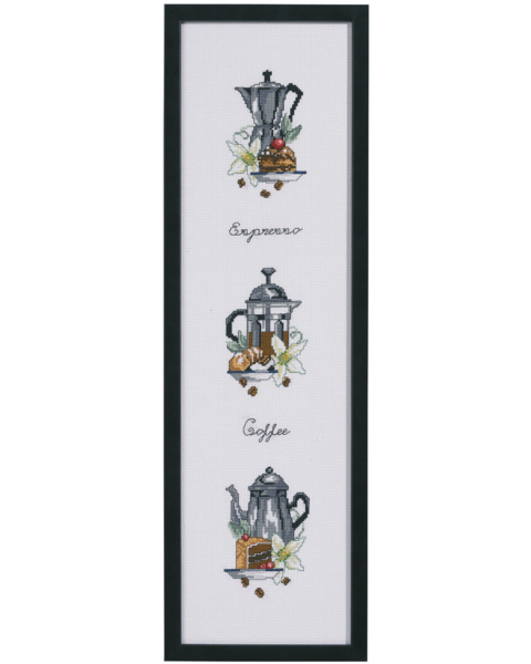 Broderikit Tre kaffekander 15 x 55 cm