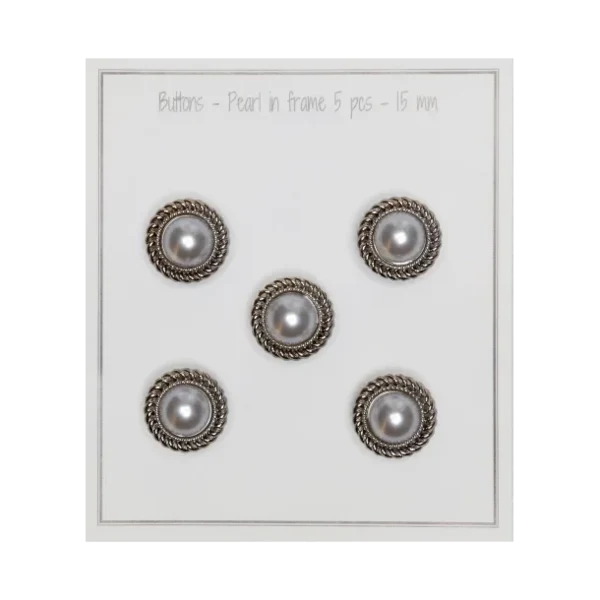 Knapper - Perle i ramme: Perle