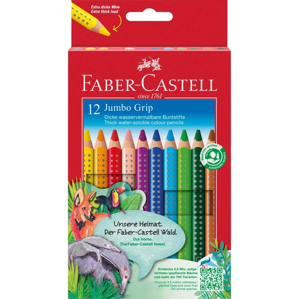 Faber-Castell Jumbo Grip akvarel Trekant 12 stk
