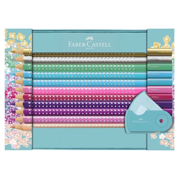 Faber-Castell Sparkle tinæske 20 sparkle farver + spidser