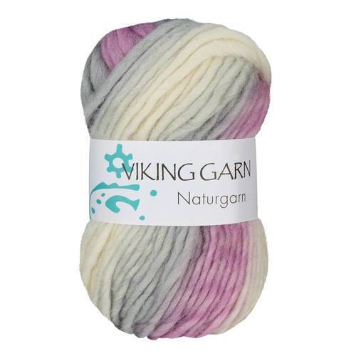 Viking Naturgarn 677 Multi rosa/grå