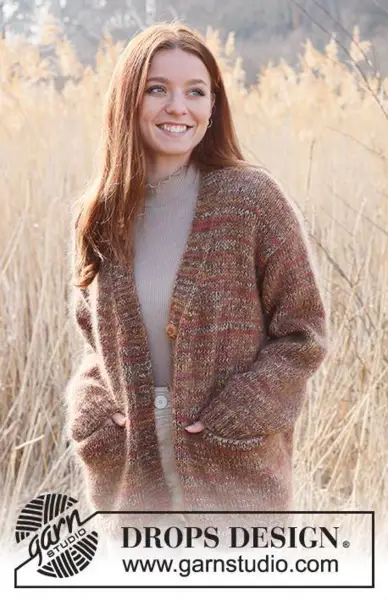 237-17 All about Autumn Cardigan by DROPS Design
