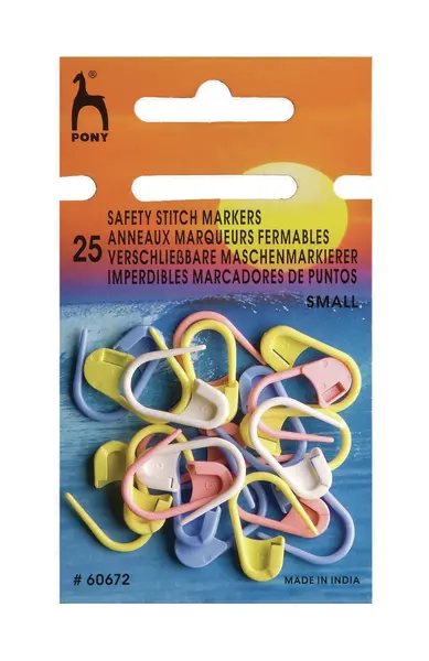 Pony Markeringslåse, Small, 25 stk (gul, turkis, orange og pink)