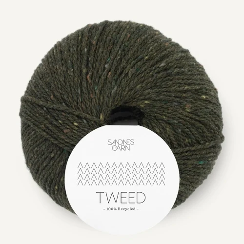 Sandnes Tweed Recycled 9585 Olivengrøn