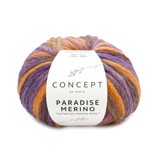 Katia Concept Paradise Merino 504 Rosa-Orange-Lilla-Okkergul