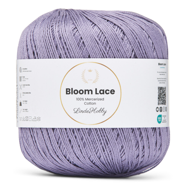 LindeHobby Bloom Lace Mercerized Cotton 12 Lys lilla