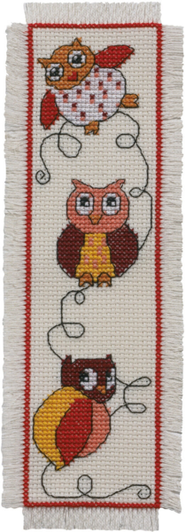 Broderikit Bogmærke Ugle 7 x 22 cm