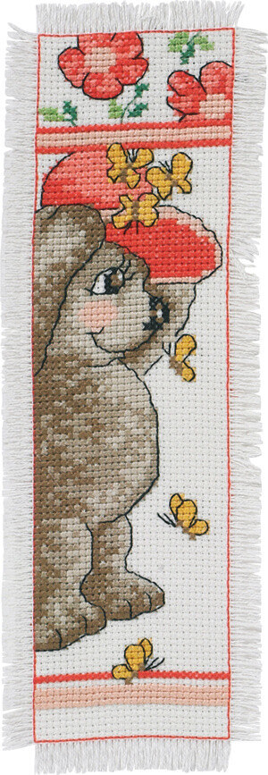 Broderikit Bamse med hat 7 x 21 cm