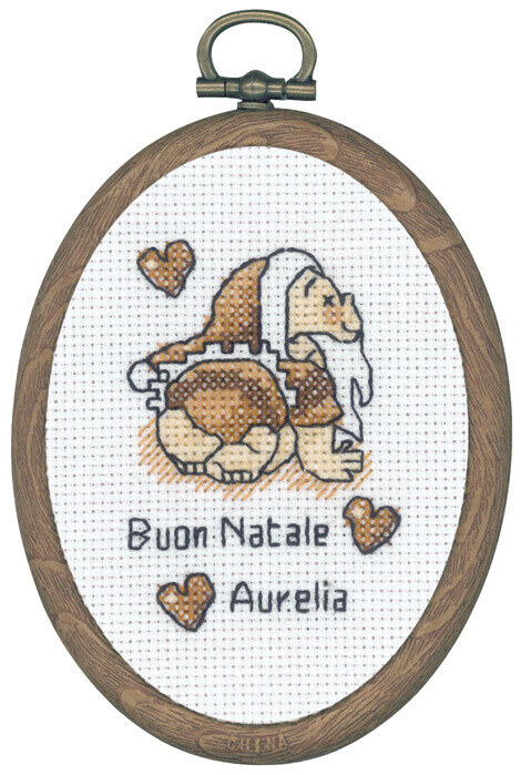 Broderikit Krybende nisse m/5961/60 7 x 9 cm
