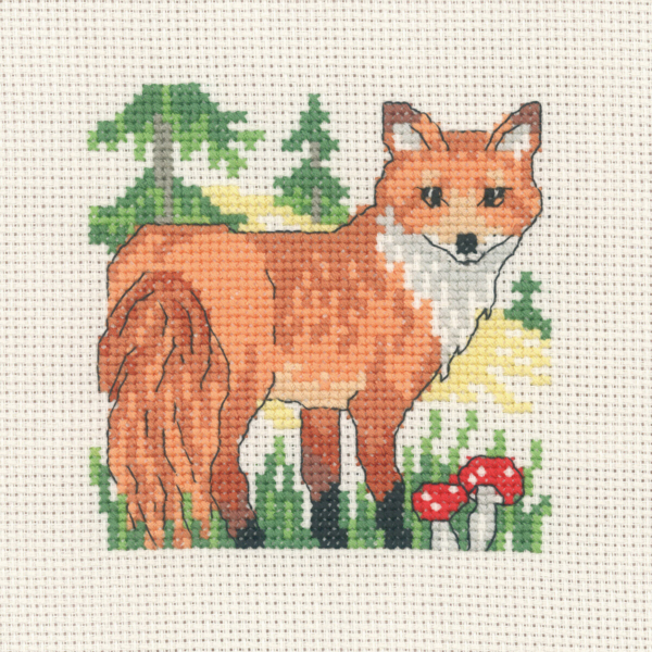 Broderikit Ræv 12 x 12 cm