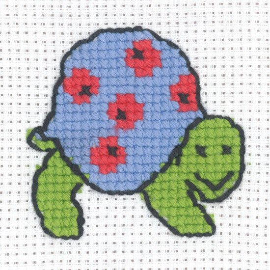 Broderikit Skildpadde 8 x 8 cm