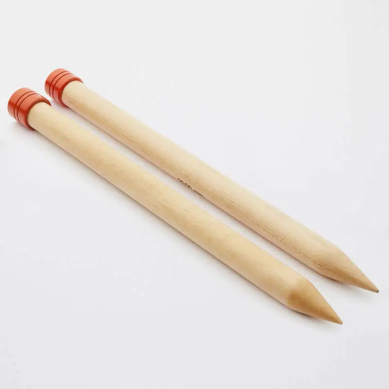 KnitPro JUMBO Birch Jumperpinde 35 cm - Køb billigt her