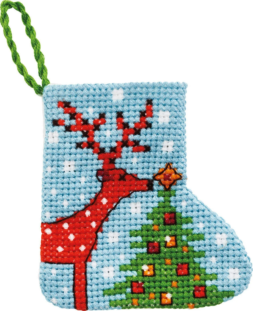 Rensdyr broderisæt 7x7cm – Køb billigt her