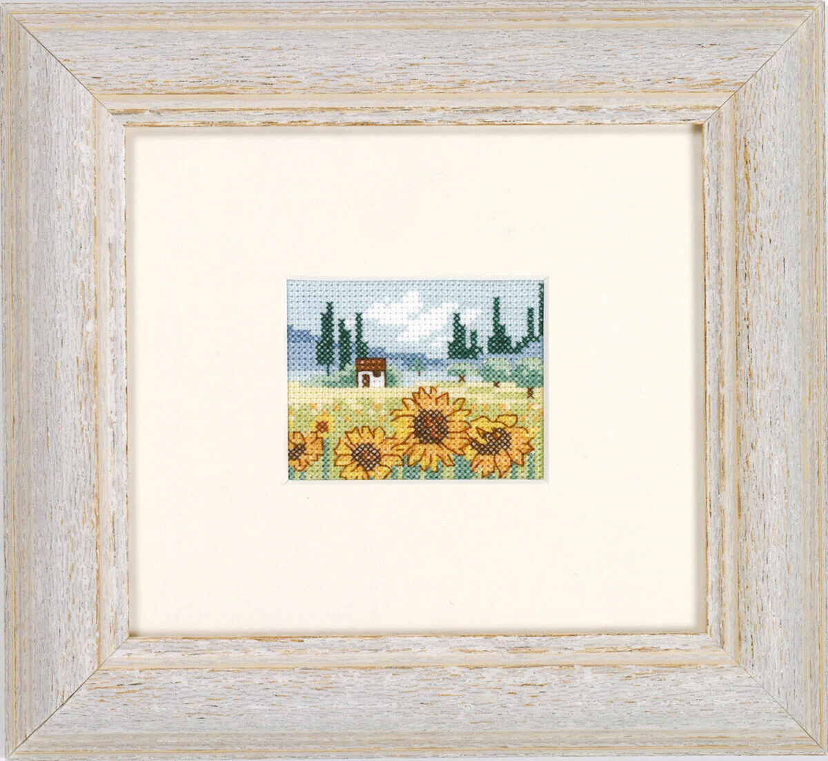Solsikkemark 6.5x5cm - Broderisæt med solsikker - Køb her