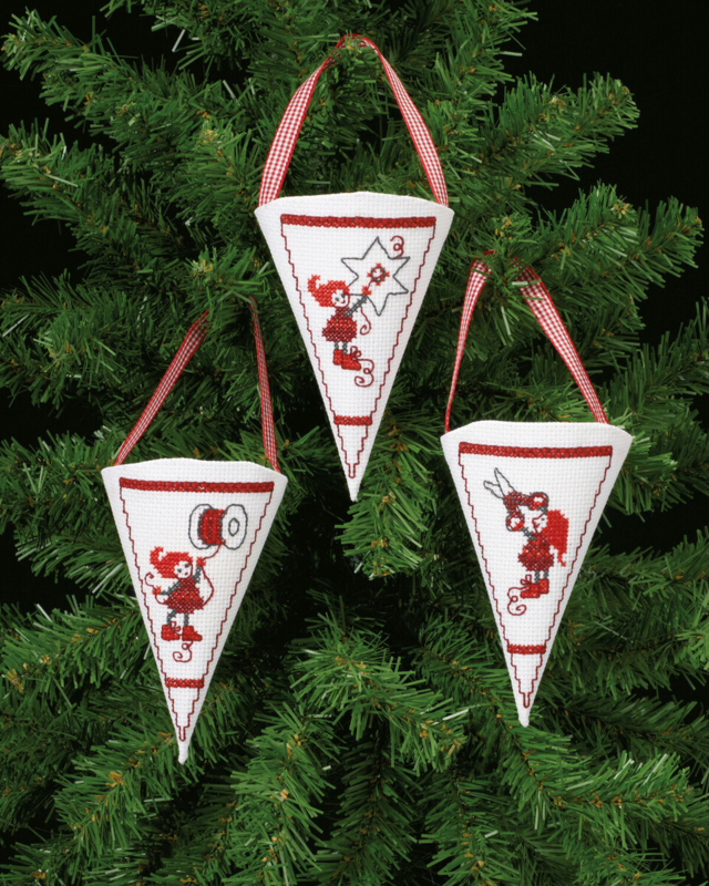 Broderikit Aktive nisser 10 x 13 cm