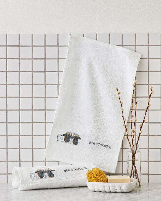 Broderikit Bathroom 30 x 50 cm