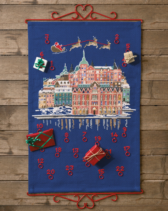 Broderikit Jul i byen B5125/40 40 x 60 cm