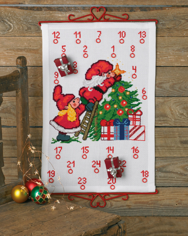 Broderikit Nisser pynt træ 5125/38 38 x 56 cm