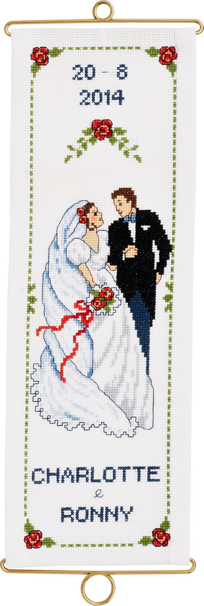 Broderikit Bryllup 2014 M/5188/14 14 x 40 cm