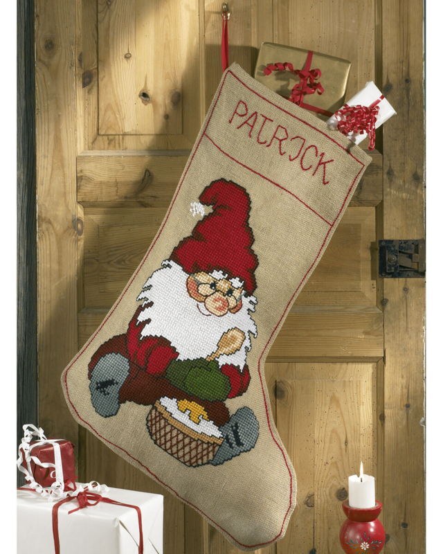 Broderikit Nisse m/ grød 57 x 80 cm