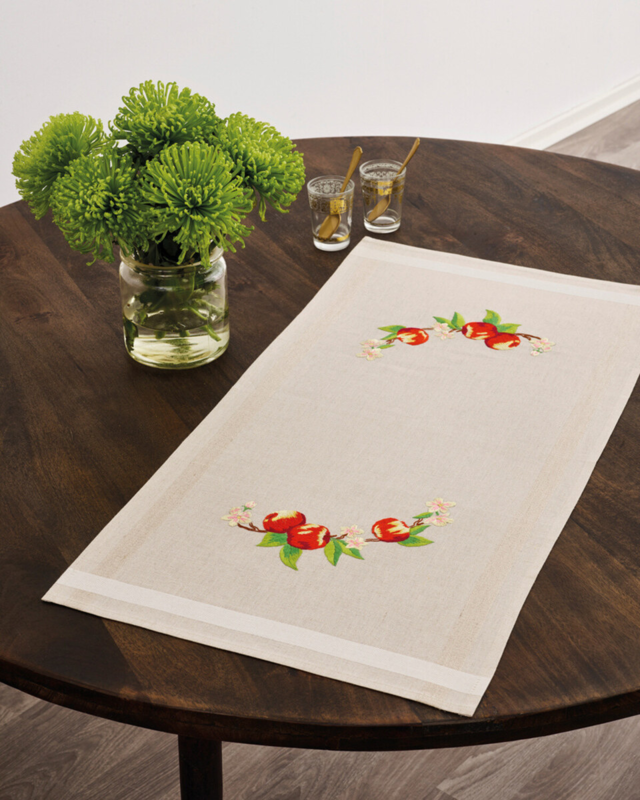 Broderikit Æbler 40x80cm