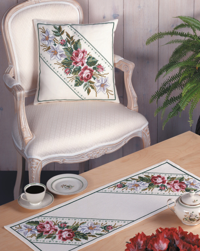 Broderikit Blomster 27 x 76 cm