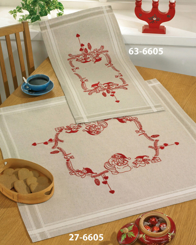 Broderikit Små nisser 40 x 80 cm