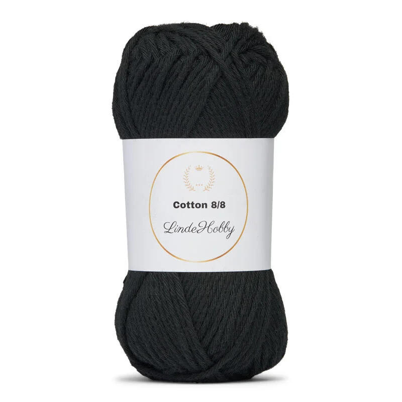 LindeHobby Cotton 8/8 - Natural Harmony, 10 ngl 108 Nero TX