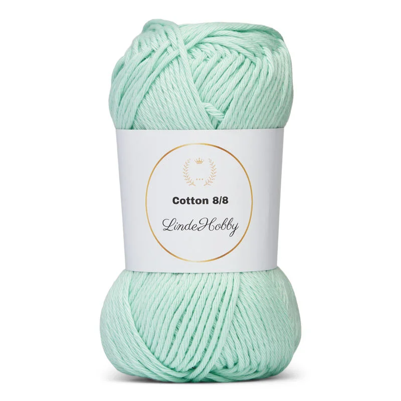 LindeHobby Cotton 8/8 - Soft Pastel Dream, 10 ngl 046 Light Acqua