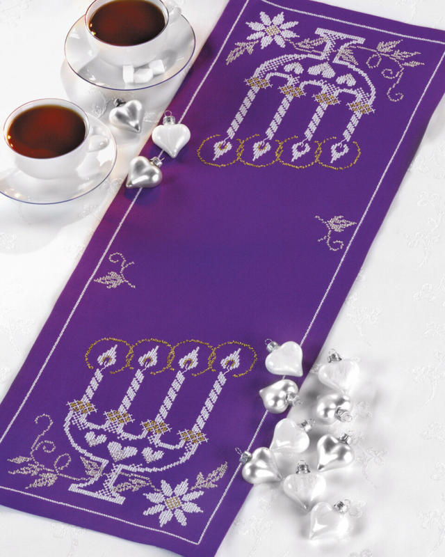 Broderikit Lysestage 26 x 72 cm