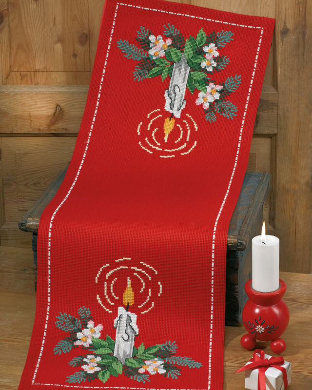 Broderikit Lys i deko 36 x 106 cm