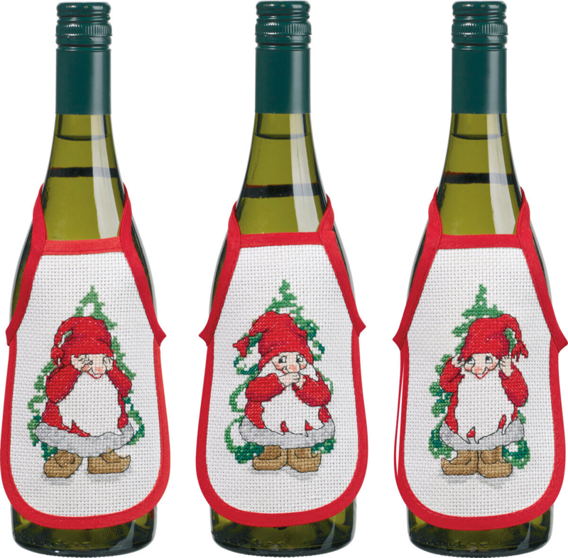 Broderikit Tre nisser 3 pak 10 x 15 cm