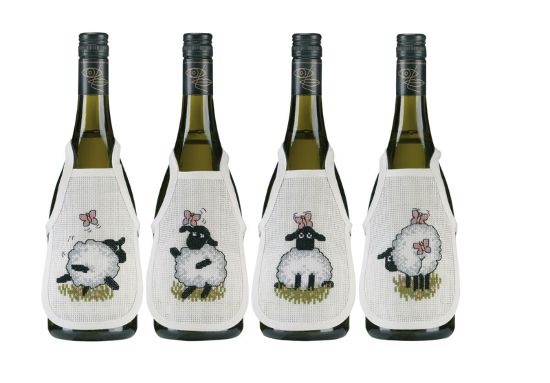 Broderikit Får / sommerfugl 0330B x 4 10 x 15 cm