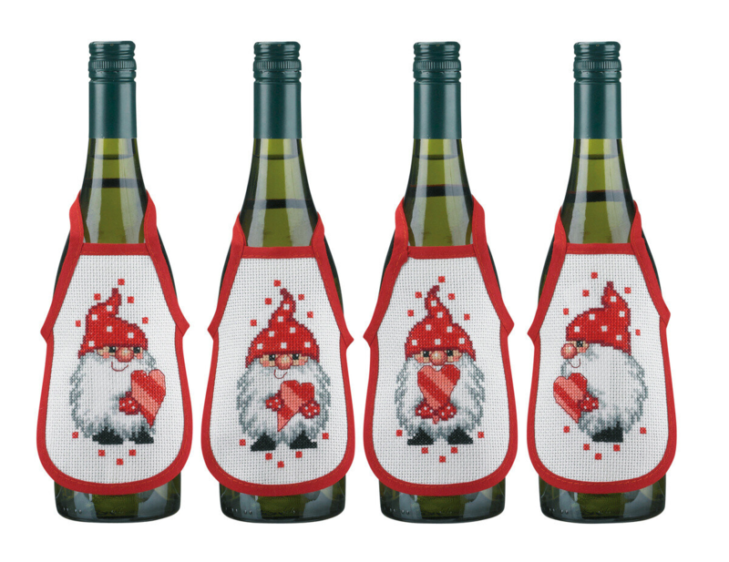 Broderikit Nisser og hjerter 10 x 15 cm