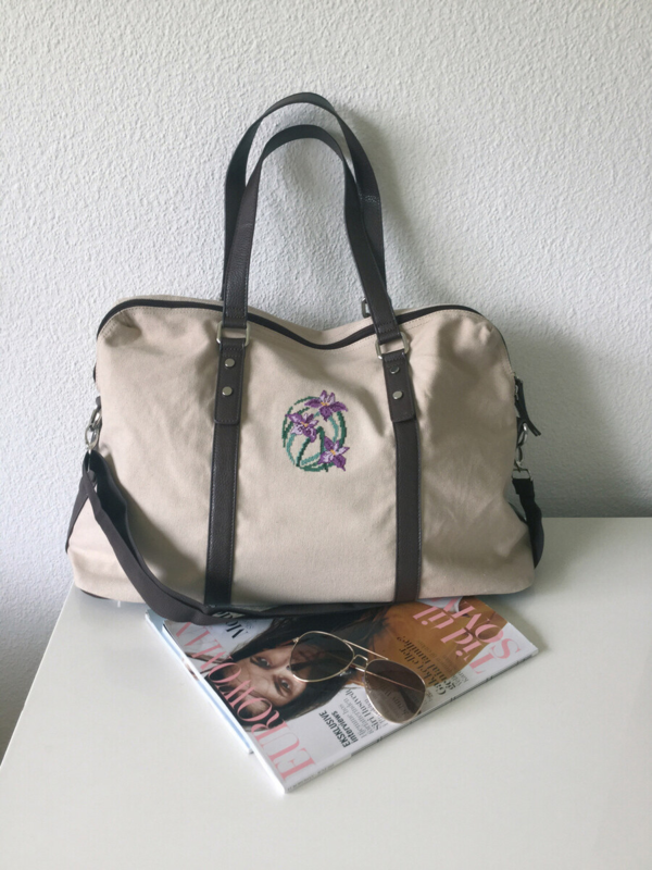 Broderikit Blomster lilla 7 x 9 cm