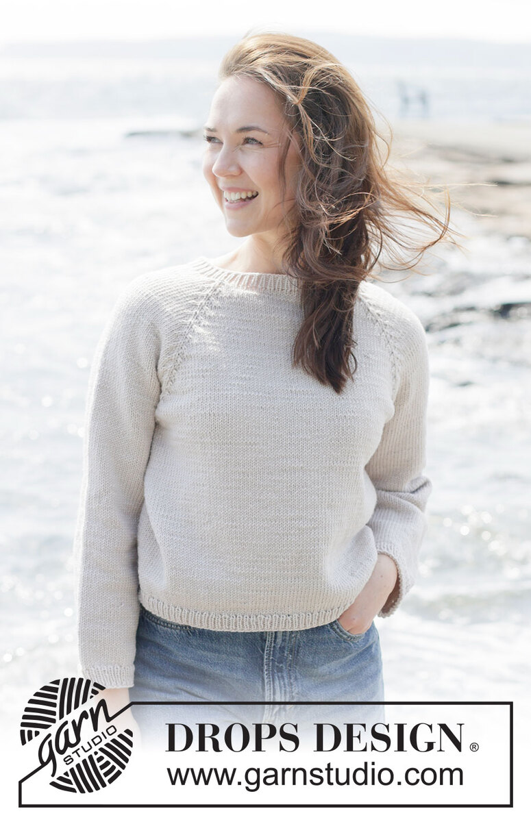 264-15 Frost Petal Sweater by DROPS Design