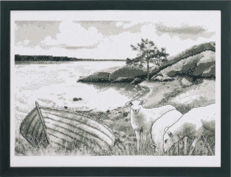 Broderikit Ved havet 40 x 30 cm