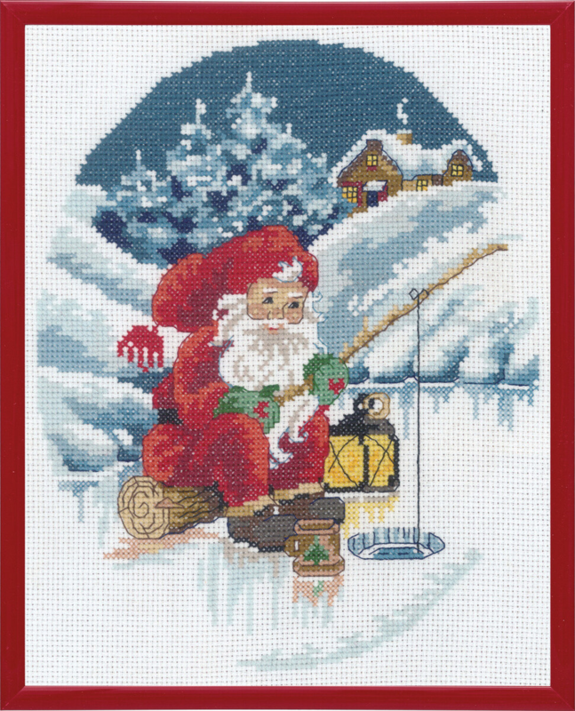 Broderikit Nisse der fisker R5798 20 x 25 cm