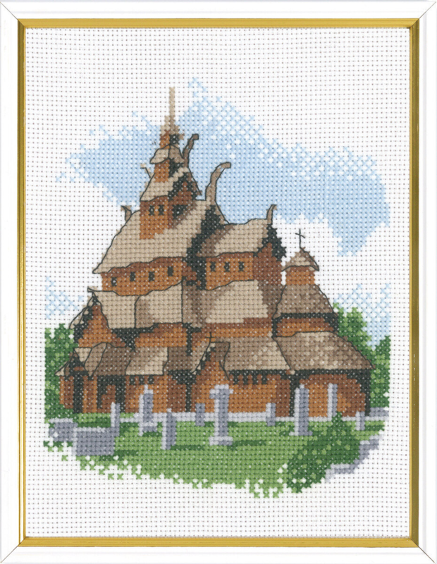 Broderikit Stavkirke R5611 17 x 22 cm